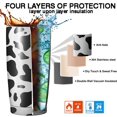thumbnail image 3 of Cow Print Tumbler with Lid and Straw 20 oz Travel Cow Print Cup Stainless Steel Vacuum Insulated Coffee Mug Gift for Women and Men, 3 of 6