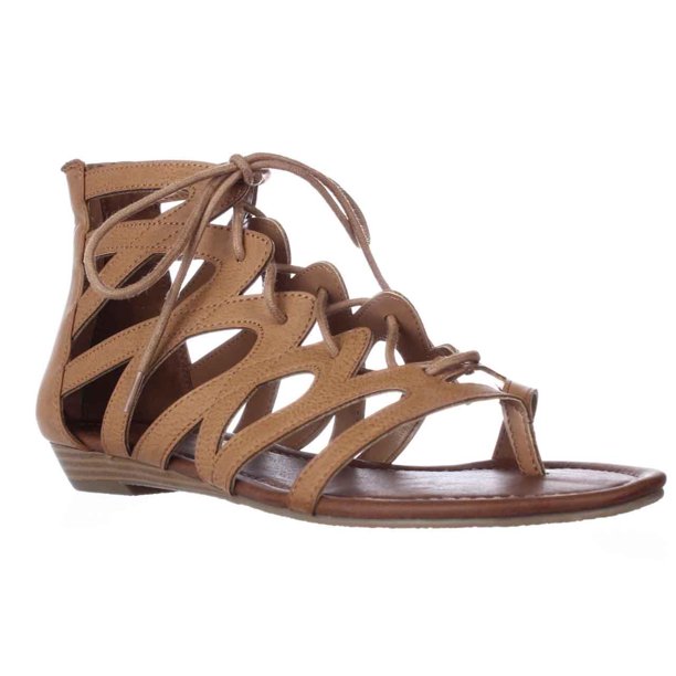 gladiator sandals cognac