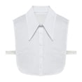 thumbnail image 2 of Blusa de cuello falso falso, blusa de media blusa para mujeres y niñas. Blanco, 2 of 8