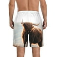 thumbnail image 3 of Kdxio Yak Pattern Mens Casual Shorts - Drawstring Summer Beach Sports Shorts for Men, 3 of 9