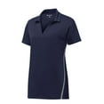 thumbnail image 5 of Sport Tek Adult Female Women Plain Short Sleeves Polo True Nvy/He Gy 4X-Large, 5 of 6