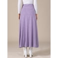 thumbnail image 4 of DARING DIVA Women's Foldable High Waist Flowy Flare Maxi Skirts XS Purple, 4 of 6