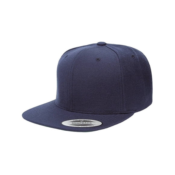 Yupoong Classic Style 6-Panel Snapback Cap, Navy