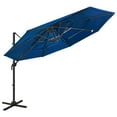 thumbnail image 1 of vidaXL 4-Tier Parasol with Aluminium Pole Azure Blue 3x3 m, 1 of 5
