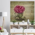 thumbnail image 3 of Design Art - Rose Rouge dans une Tasse et Soucoupe, 3 of 5