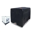 IBC Barrel Bucket Cover 1000L Outdoor Water Tank Cover Waterproof Fabric Dustproof, Black