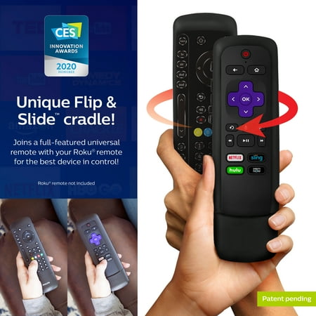 Philips - 4 Device Universal Remote Control Roku - Black