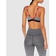 thumbnail image 4 of Nike Women's Distort Classic Medium Support Sports Bra (Carbon Heather/Game Royal, X-Small), 4 of 5