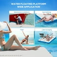 thumbnail image 6 of Outsunny 8' x 5' Water Inflatable Floating Dock, Rafting Platform Island, Large Mat  with Air Pump & Backpack, for Pool, Beach, Ocean, Blue, 6 of 9