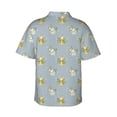 thumbnail image 3 of Daiia Baby Elephant Giraffe Hawaiian Shirt for Men Gentle Cotton Regular Short Sleeve Casual-Large, 3 of 9