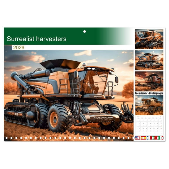 Surrealist harvesters (Monthly Wall Calendar 2026 11.7 x 16.5 (open)), CALVENDO 14 Month Calendar
