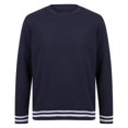 thumbnail image 1 of Front Row - Jersey de Rayas para Adultos Unisex (Marino, Gris Jaspeado), 1 of 3