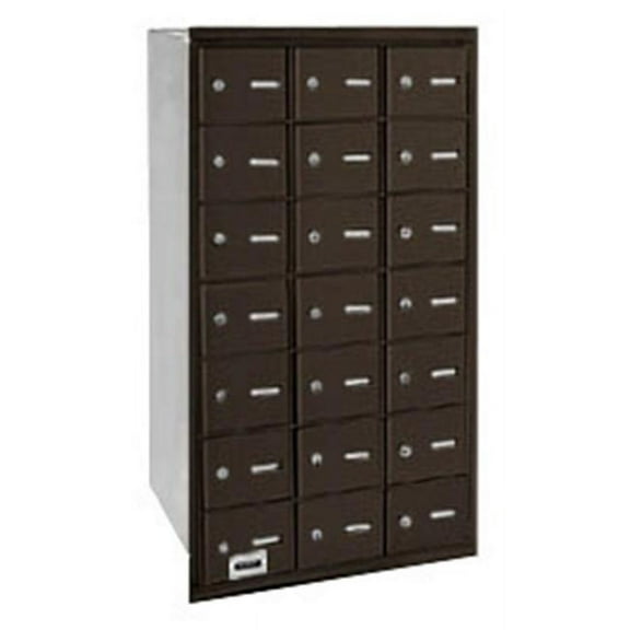 4B  Horizontal Mailbox - 21 A Doors - Bronze - Rear Loading - Private Access