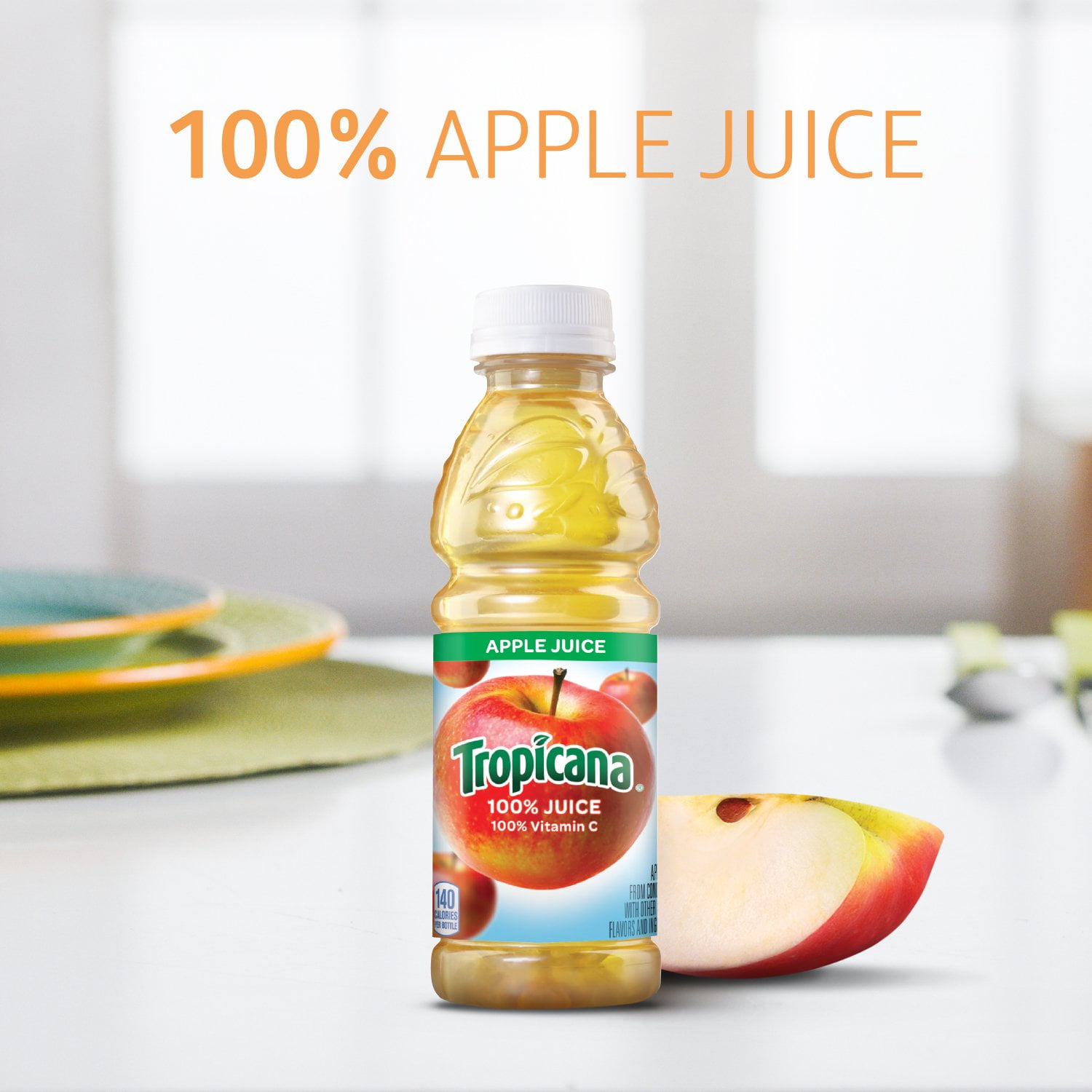 100% Juice Apple, 10oz Bottle, 24/Carton - 1