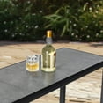 thumbnail image 6 of Nuu Garden Patio Bar Table Rectangular Outdoor Bar Height Table with 3D-Print Tempered Glass Table Top, Black, 6 of 10