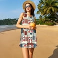 thumbnail image 3 of Disketp Patchwork In Country Style para Vestido sin Mangas para Mujeres, Vestidos de Verano para Mujeres, Casual y Holgado para la Playa, 3 of 7