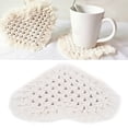 thumbnail image 1 of Posavasos de algodón trenzado mantel individual tejido a mano con forma de corazón posavasos reutilizables antideslizantes para el hogar y la cocina ANGGREK Otros, 1 of 8