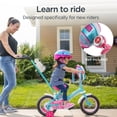 thumbnail image 3 of Schwinn Petunia Steerable Toddler Bike with Training Wheels, 12 Inch Wheel, Ages 2-4, Teal, 3 of 7