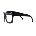 thumbnail image 3 of Womens Thick Plastic Horn Rim Retro Oversize Sunglasses Black Clear, 3 of 4