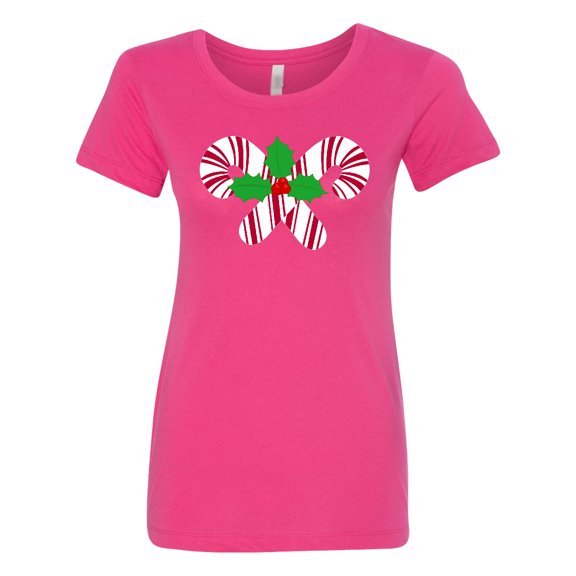 Inktastic Candy Canes and Holly Christmas Women's T-Shirt