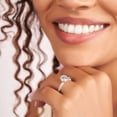 thumbnail image 2 of 5 Carat IGI Certified Round Shape Lab Grown Diamond Engagement Ring | 14K Rose Gold |Atria Secret Double Halo Diamond Ring | FG-VS1-VS2 Quality Friendly Diamonds, 2 of 4