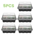 thumbnail image 1 of Garden 5Pcs 12 Holes Seed Tray Seedling Starter Trays Grow Box Nursery Pot Planting Kit Starting Germination Box, 1 of 9