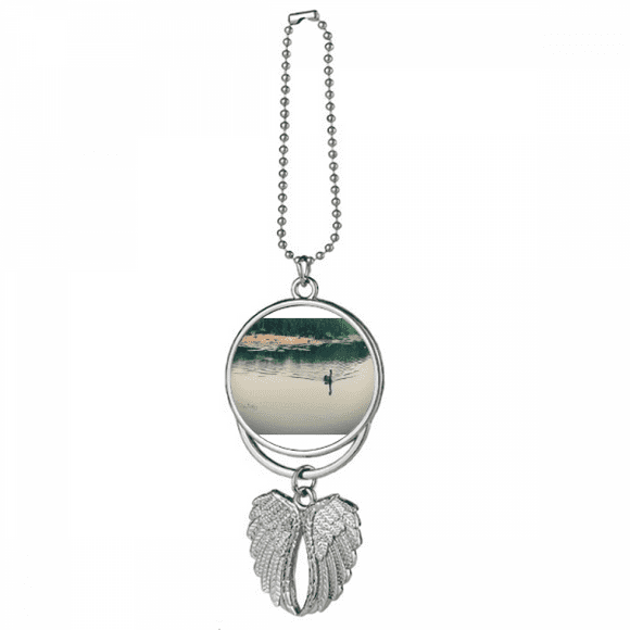 Ducks Lake Photography Silver Wing Car Pendant Decoration