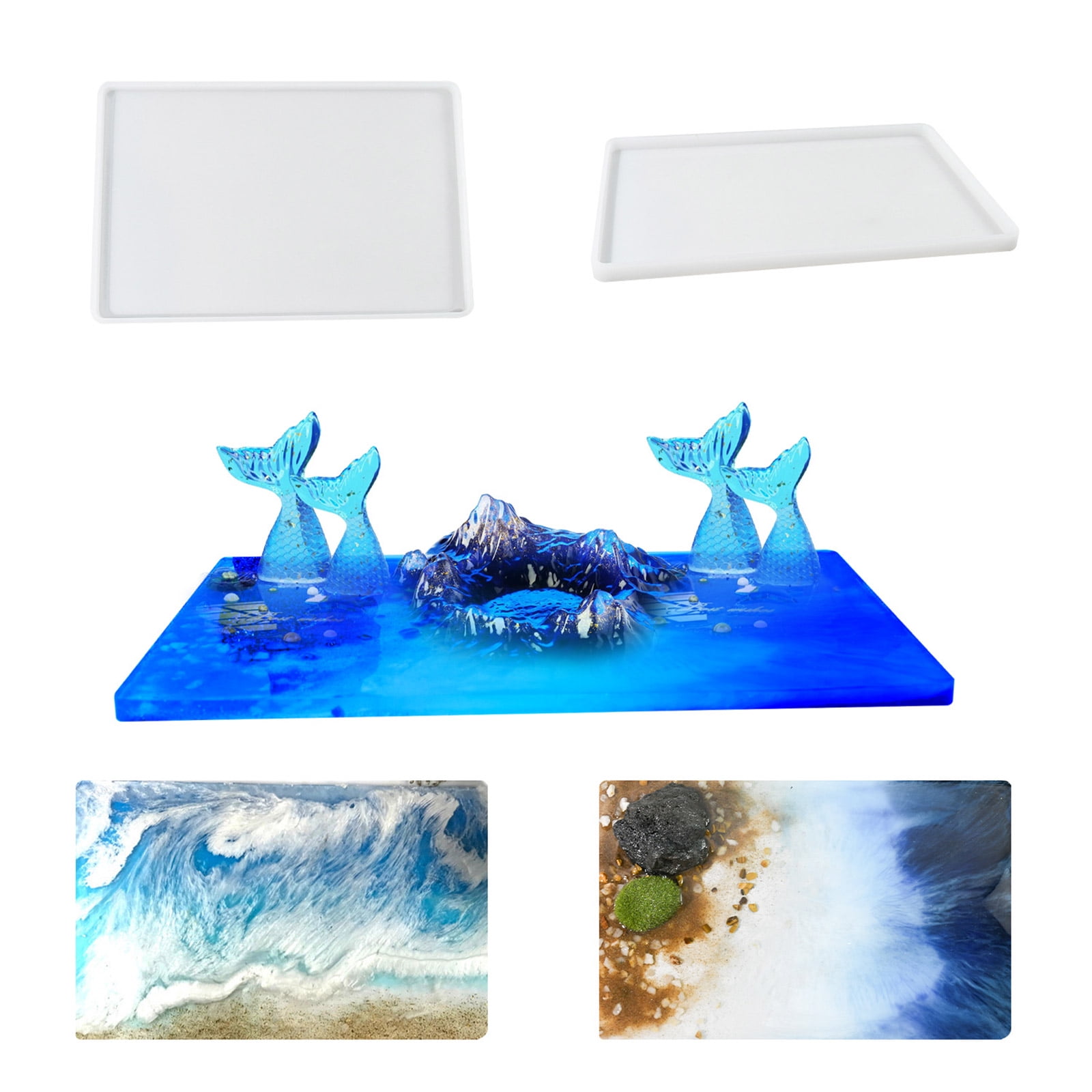 DIY Silicone Mold Resin Painting Molds Clay Crafting Molds Ornament Mold Suitable for Artists Students Craft Enthusiasts