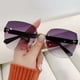 thumbnail image 4 of Gafas de sol sin marco Gafas de sol lisas de moda para mujer para sombrilla Gafas para deportes al aire libre, 4 of 6