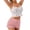 Pink, variant on Xaqiouau Women Floral Cami Pajama Set Ribbed Tank Top and Shorts 2 Piece Lounge Sleepwear Casual Summer Outfit