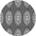 thumbnail image 1 of Ahgly Company Indoor Square Patterned Dark Gray Area Rugs, 3' Square, 1 of 6