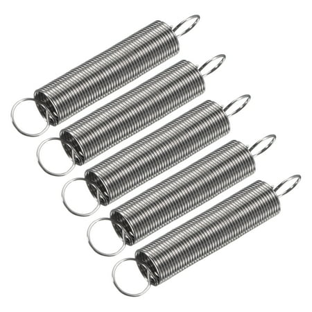 

0.6mmx8mmx45mm Extended Compression Spring 2.3Lbs Load Capacity Silver Pack of 5