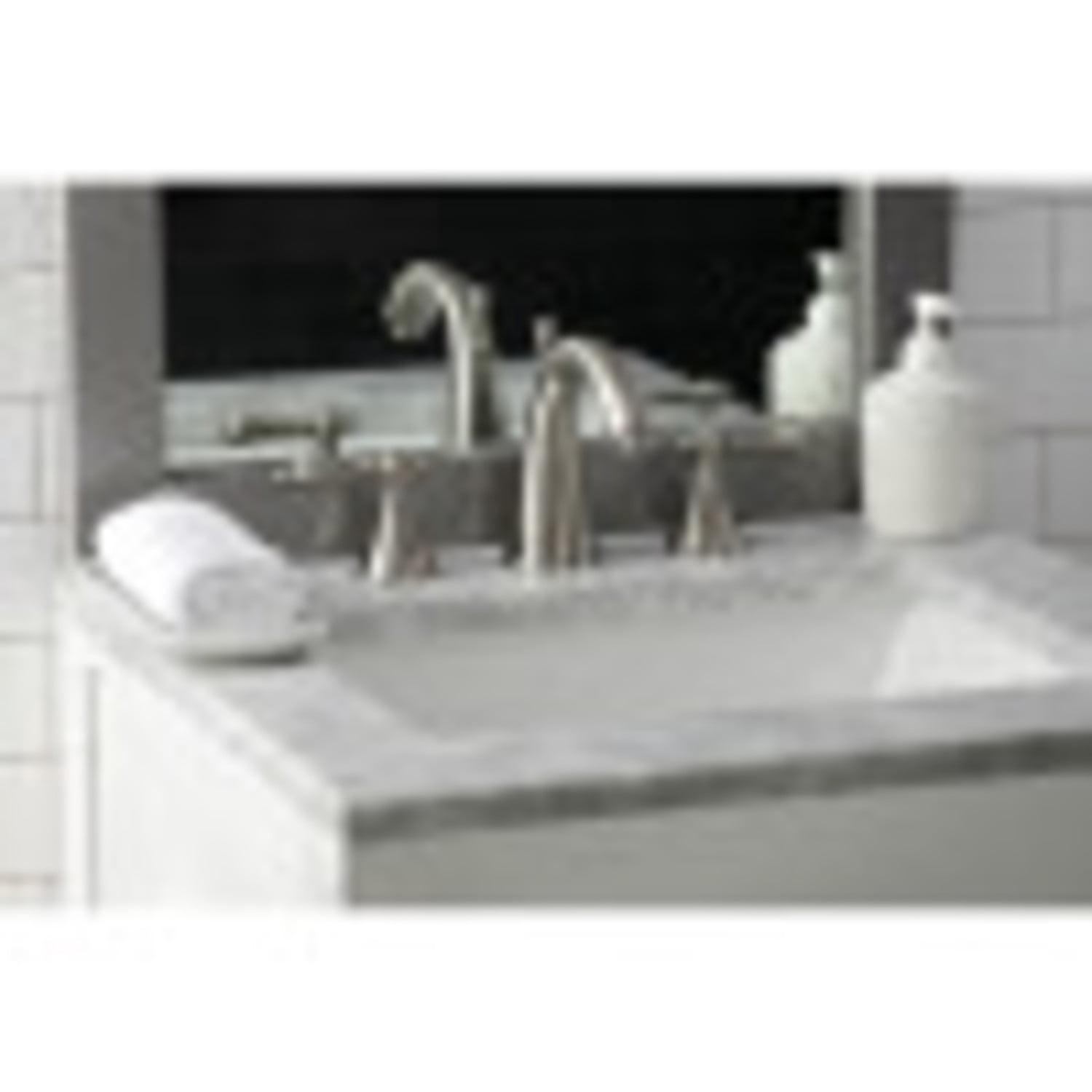 Kingston Brass Naples Two Handle 8" to 16" Widespread Lavatory Faucet with Brass Pop-up