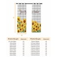 thumbnail image 6 of Yellow Sunflowers Blackout Curtains for Bedroom, Summer Floral Elegant Pastoral Checkered Thermal Insulated Kitchen Drapes with Grommets, Light Blocking Window Treatment, 2 Panels 42" x 54", 6 of 7