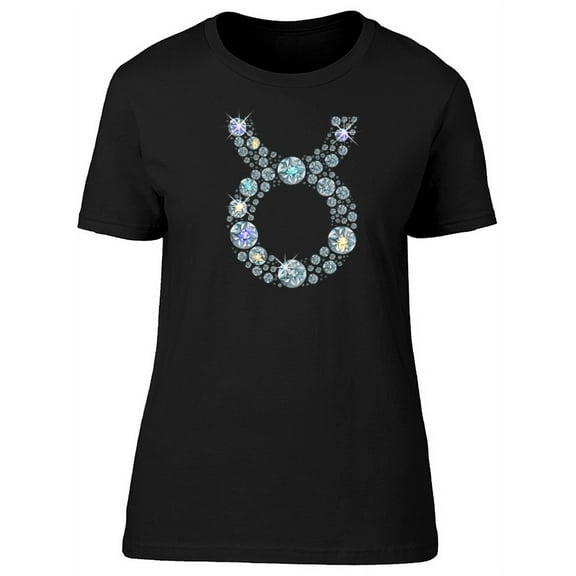 Taurus Zodiac Diamonds T-Shirt Women -Image by Shutterstock, Female XX-Large