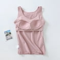 thumbnail image 5 of BYHONG Women's Built-In Bra Tank Top Summer Sleeveless Camisole Plus Size Padded Workout Womens Blouses Casual Crew Neck Top Pink XL, 5 of 8