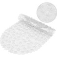 thumbnail image 5 of DENVDENCY Bath Mat Clear Non-Slip Bathtub Mat with Suction Cups, Latex Free Safe Shower Mats, Oval 27 x 14 Inch, White, 5 of 9