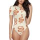 thumbnail image 1 of Balery Hand Drawn Snake Body de cuello redondo de manga corta para mujer Tops de manga corta Tops básicos-X-Large, 1 of 7