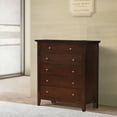 thumbnail image 5 of Contemporary Home Living Wooden Bedroom Chest with 5-Drawers - 48" - Dark Brown, 5 of 6