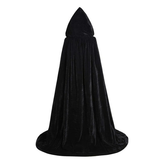 Hooded Cloak Men Women Unisex Cloak with Hood Adult Halloween Cloak Vampire Witch Cape Cosplay Costume,  31.5in