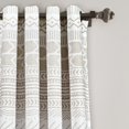 thumbnail image 6 of Lush Decor Hygge Geo Room Darkening 84" x 52" Geometric Taupe 100% Polyester Metal Grommets Pair Window Panel, 6 of 11