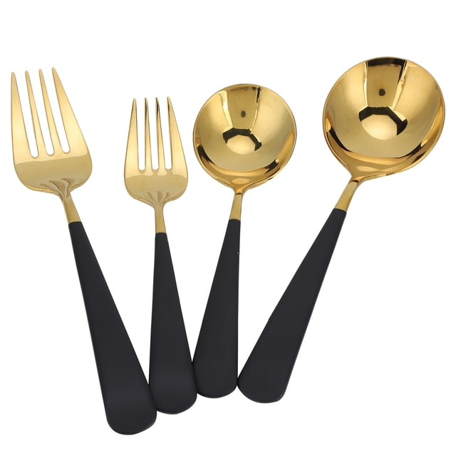 Juego de cubiertos, juego de cubiertos, accesorio de cocina grueso y profundo para fiestas, bodas, restaurante, hogar