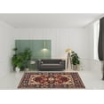 thumbnail image 2 of 8' X 11' Red Blue Orange And Beige Oriental Power Loom Stain Resistant Area Rug With Fringe, 2 of 5