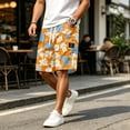 thumbnail image 5 of Cargo Shorts for Men Summer Quick Dry Casual Shorts Drawstring Baggy Comfy Gym Pants Bermuda Soft Sweat Shorts XL, 5 of 6