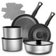 thumbnail image 1 of Juego de 15 Ollas y Sartenes de Acero Inoxidable, Batería de Cocina con Mango Desmontable, Sartenes Antiadherentes con Textura de Panal, Apto para Inducción, Gas, Horno y Lavavajillas, 1 of 8
