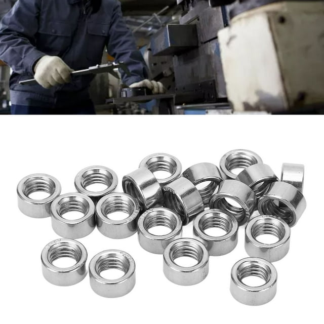 20 Pcs Round Connector Nut M8x12.5 12 L6mm Rod Coupling Nuts Stainless Steel Threaded Sleeve Rods