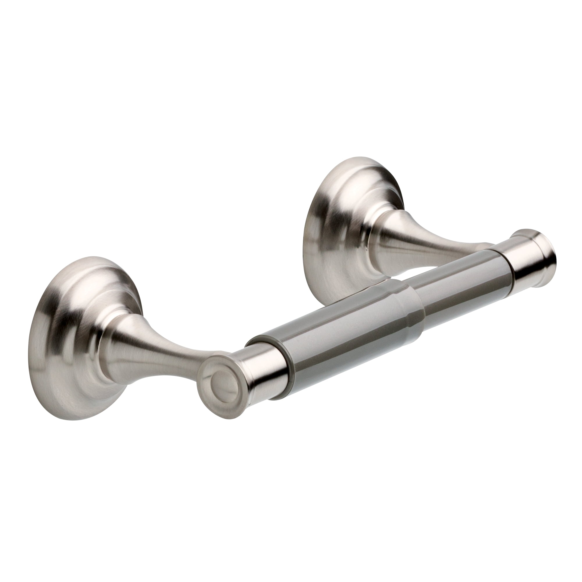 Better Homes & Gardens Cameron Wall Mount Spring-Loaded Toilet Paper Holder in Nickel