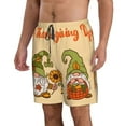 thumbnail image 2 of Vsdgher Gnomes Happy Thanksgiving Men's Beach Shorts, Surfing shorts, Swim trunks, Quick Dry Swim Trunks for Surfing Beach Fun -3X-Large, 2 of 6