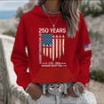 thumbnail image 2 of 4th of July Womens Sweatshirt Cozy Pullover Long Sleeve Casual With Front Pocket Fall Winter Clothes, 2 of 4