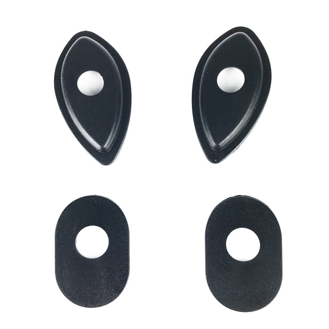 Naiovety 4 Uds. Adaptador de indicador de señales de giro de motocicleta negro espaciadores reacondicionados para Ciclismo